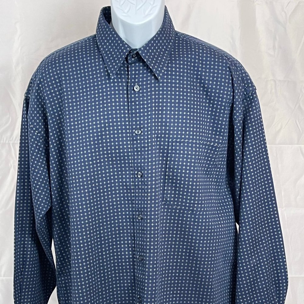 Men's Crossings, L/G Navy Blue Dress Shirt